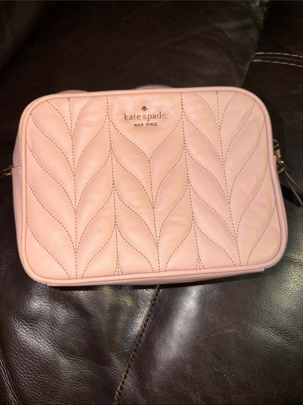 kate spade Blush Pink Quilted Leather Crossbody